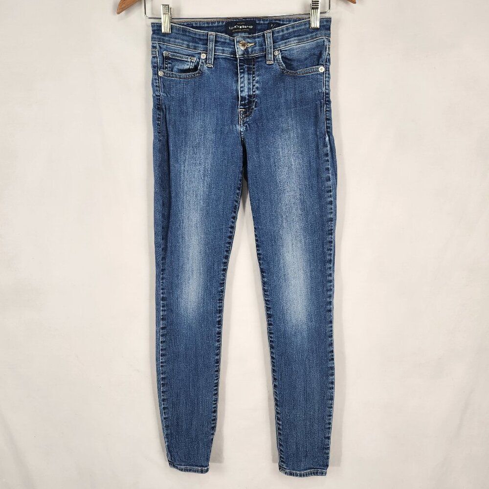 Lucky Brand AVA Super Skinny Women's Jeans 2/26 Low Rise Med Wash Denim Pants